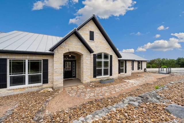 212 Vista Vw, Spring Branch, TX 78070 - view of front facade featuring a standing seam roof and metal roof