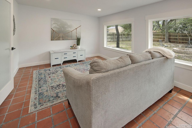 2714 Floral Way, San Antonio, TX 78247 - living room with tile patterned flooring and recessed lighting