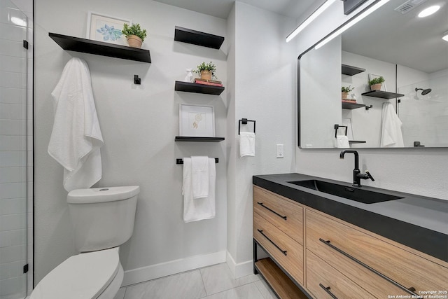 2714 Floral Way, San Antonio, TX 78247 - bathroom featuring vanity and a tile shower