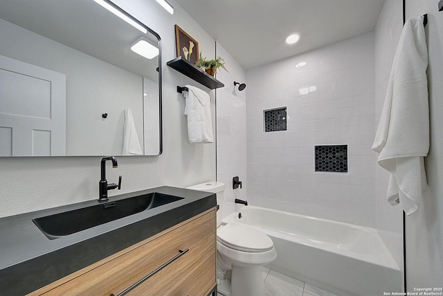 2714 Floral Way, San Antonio, TX 78247 - full bathroom with vanity and shower / tub combination