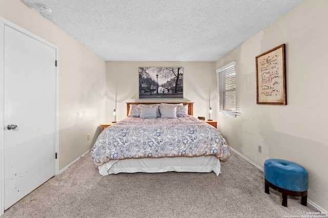2866 Burning Rock, San Antonio, TX 78247 - bedroom with carpet flooring, a textured ceiling, and baseboards