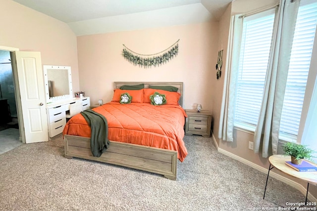 8339 Percheron Pass, San Antonio, TX 78254 - carpeted bedroom featuring lofted ceiling and baseboards