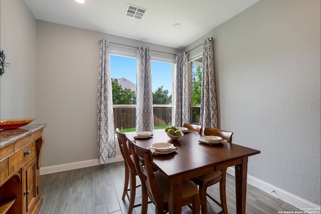 28515 Vogelsdorf, Boerne, TX 78006 - dining area featuring baseboards and dark wood-style floors