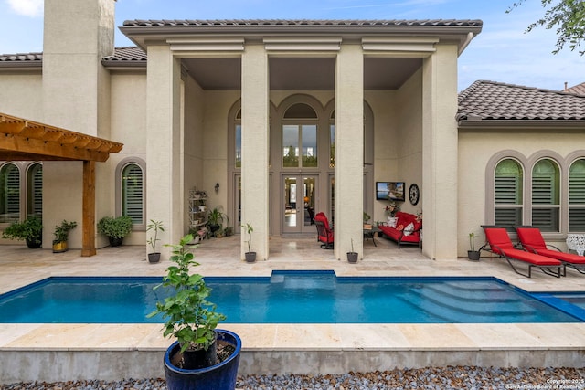 21302 Ronda De Cadiz, San Antonio, TX 78257 - swimming pool featuring french doors and a patio area