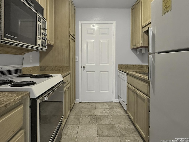 201 Craig Pl Apt B, San Antonio, TX 78212 - kitchen with white appliances and baseboards