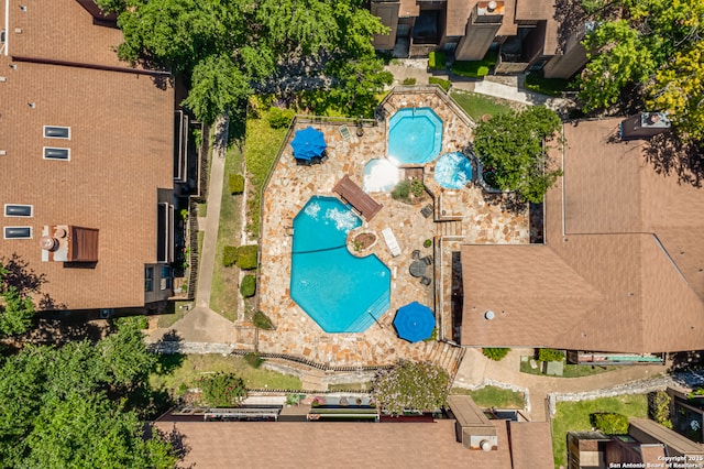 8633 Datapoint Unit 236, San Antonio, TX 78229 - bird's eye view of a pool area