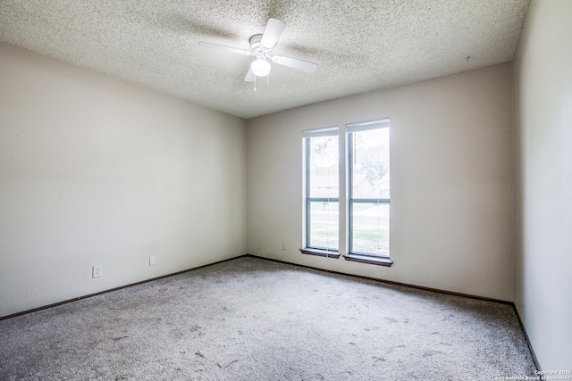 3030 Heidi St, San Antonio, TX 78247 - carpeted spare room with ceiling fan, a textured ceiling, and baseboards