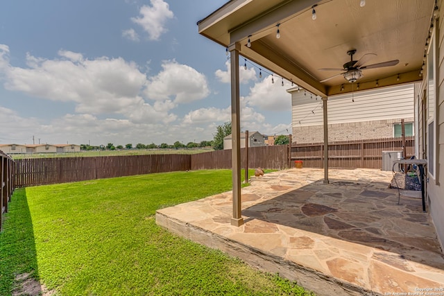 9910 Cowboy Ln, San Antonio, TX 78254 - view of yard with a patio and ceiling fan