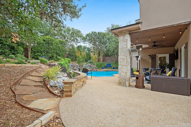19426 Desert Oak, San Antonio, TX 78258 - view of patio featuring a ceiling fan