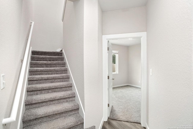 21535 Sir Walter, San Antonio, TX 78256 - staircase featuring wood finished floors and baseboards