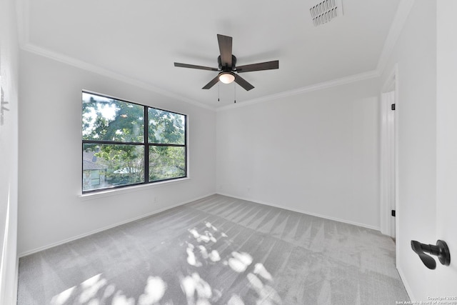 16415 Old Stable, San Antonio, TX 78247 - unfurnished room with carpet, a ceiling fan, crown molding, and baseboards