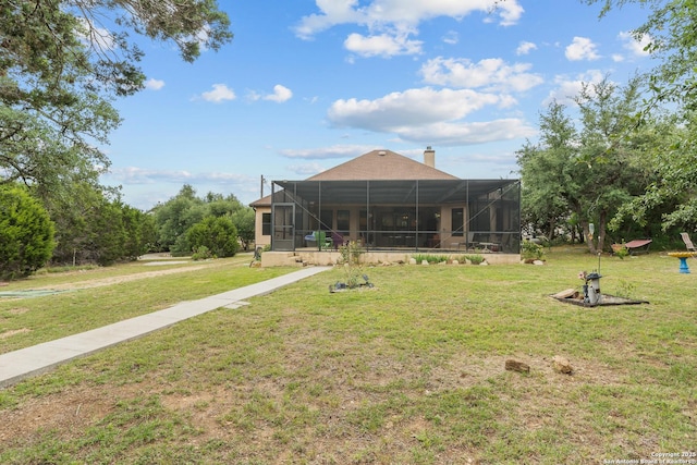 151 Native Pecan, Canyon Lake, TX 78133 - view of green lawn with glass enclosure