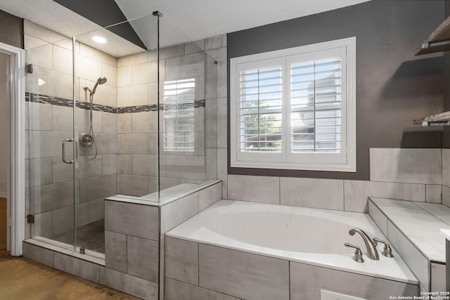 942 Lightstone, San Antonio, TX 78258 - bathroom with a garden tub and a shower stall