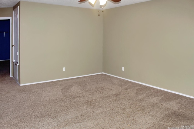 7527 Escada Crst, San Antonio, TX 78254 - empty room with ceiling fan, carpet floors, and baseboards