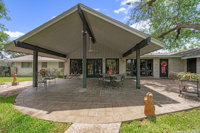 11 El Norte Cir, Uvalde, TX 78801 - view of patio featuring french doors