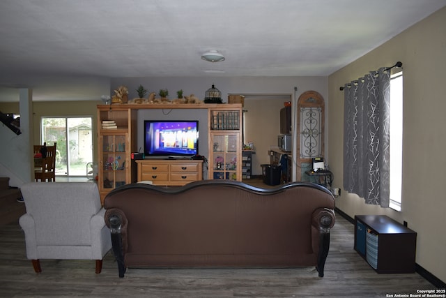 8328 Morning Grv, Converse, TX 78109 - living area with wood finished floors and stairs