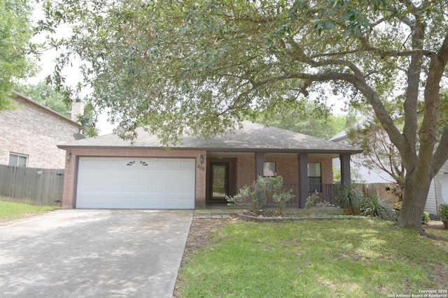 426 Twin Point Crk, Schertz, TX 78154 - view of front of house with concrete driveway, a garage, and brick siding