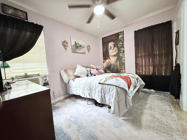 2407 Aiken, San Antonio, TX 78237 - bedroom with ceiling fan and cooling unit