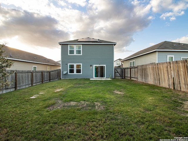 13514 Flower Pond, Saint Hedwig, TX 78152 - rear view of property with solar panels