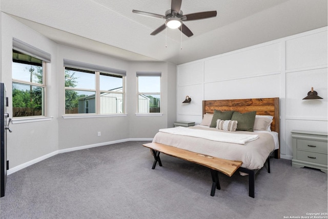 2331 Greystone Lndg, San Antonio, TX 78259 - bedroom with carpet floors, a ceiling fan, and baseboards