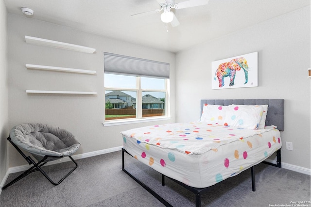 2331 Greystone Lndg, San Antonio, TX 78259 - carpeted bedroom with baseboards and ceiling fan