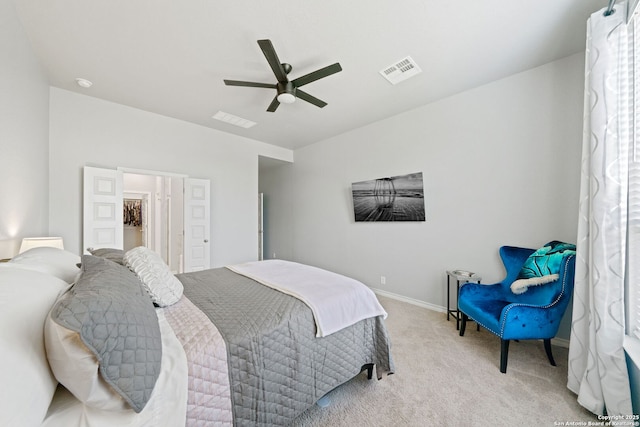 1524 Leeds Park, Bulverde, TX 78163 - bedroom featuring carpet flooring, a ceiling fan, and baseboards