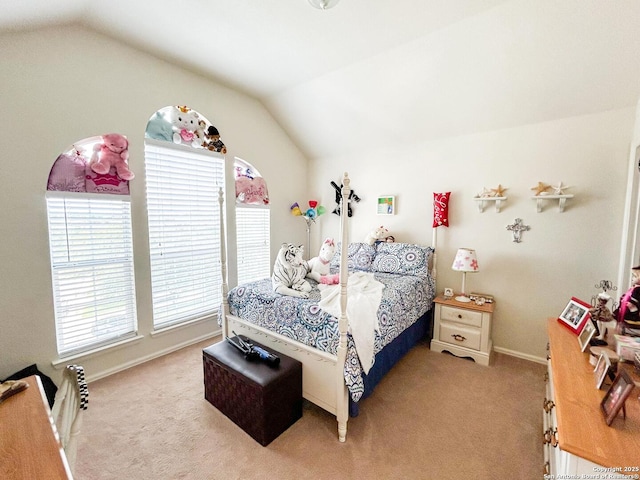 1031 Starlit Pond, San Antonio, TX 78260 - carpeted bedroom featuring vaulted ceiling, multiple windows, and baseboards