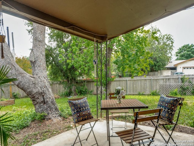 6802 S Forest Hvn, San Antonio, TX 78240 - view of patio featuring outdoor dining area