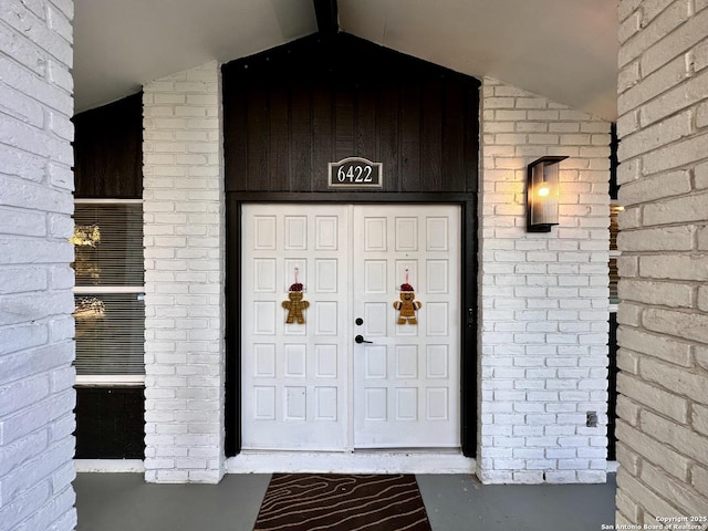 6422 Balky St, San Antonio, TX 78240 - entrance to property with brick siding and a porch