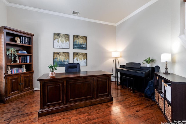 21910 Barton Woods, San Antonio, TX 78259 - office with dark wood finished floors and crown molding
