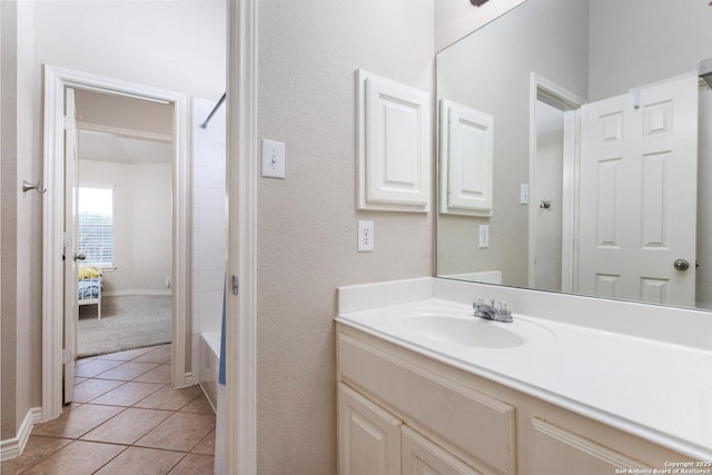 21910 Barton Woods, San Antonio, TX 78259 - full bathroom with vanity, tile patterned flooring, and shower / bath combination