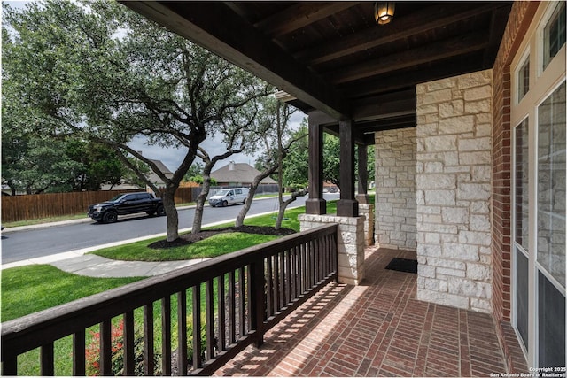 21910 Barton Woods, San Antonio, TX 78259 - view of covered porch