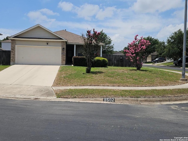 8502 Chickasaw, Converse, TX 78109 - ranch-style house featuring an attached garage, driveway, and brick siding