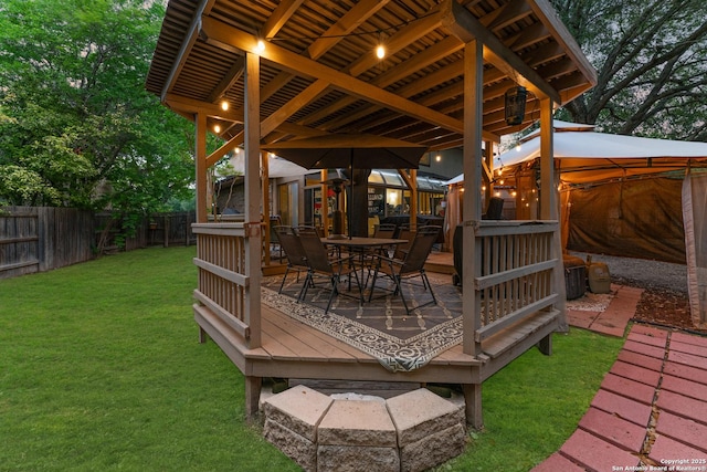 122 Rimdale, Universal City, TX 78148 - wooden deck featuring a gazebo and outdoor dining space