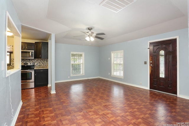 772 Cresthill, San Antonio, TX 78220 - foyer featuring ceiling fan and baseboards
