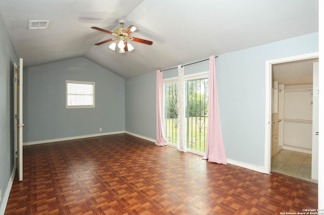 772 Cresthill, San Antonio, TX 78220 - bonus room featuring ceiling fan, baseboards, and lofted ceiling