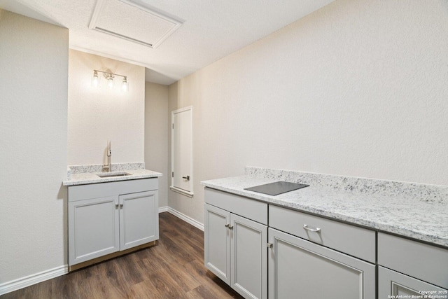21641 Forest Waters, Garden Ridge, TX 78266 - interior space with vanity, wood finished floors, and baseboards