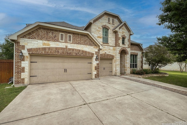 9718 Rosemire Way, San Antonio, TX 78254 - french country home with stone siding and driveway