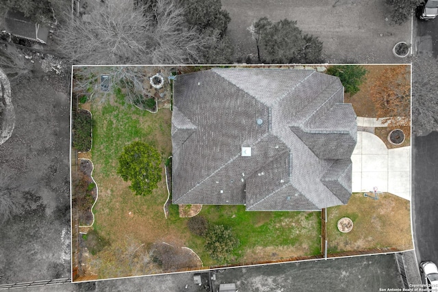 9718 Rosemire Way, San Antonio, TX 78254 - aerial view of property and surrounding area featuring property boundaries highlighted