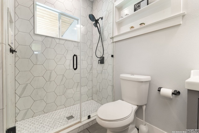 203 Rehmann, San Antonio, TX 78204 - full bathroom with toilet and a stall shower