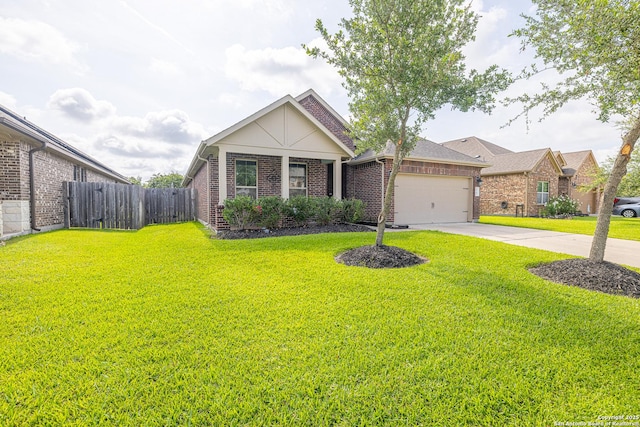 2705 Merlin Ln, Pearland, TX 77581 - view of front of house featuring brick siding, a garage, and concrete driveway