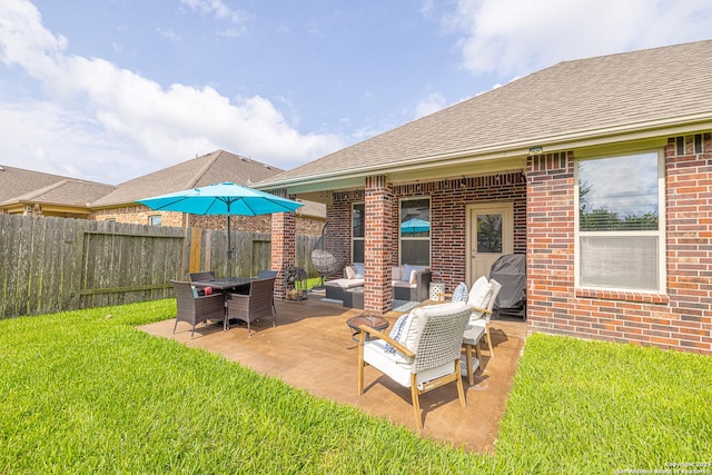 2705 Merlin Ln, Pearland, TX 77581 - view of patio / terrace with outdoor lounge area