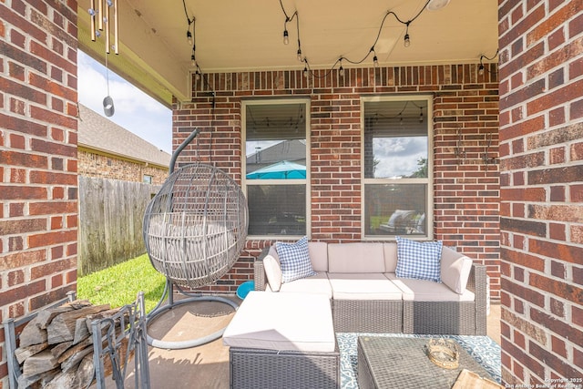 2705 Merlin Ln, Pearland, TX 77581 - view of patio with outdoor lounge area