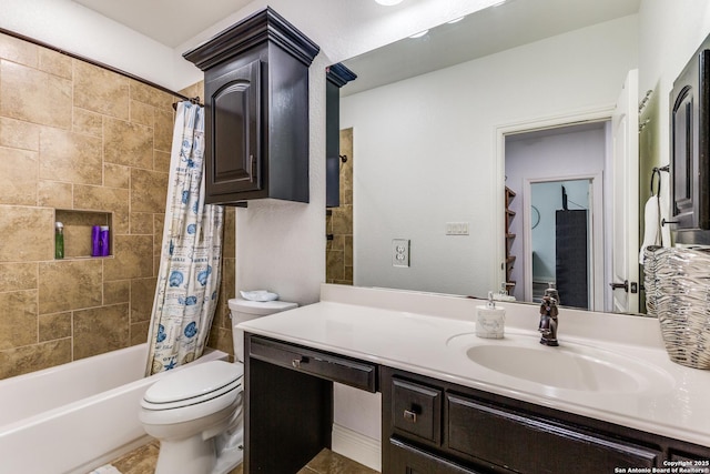 10 Kings Tower, San Antonio, TX 78257 - bathroom featuring toilet, vanity, and shower / bath combination with curtain