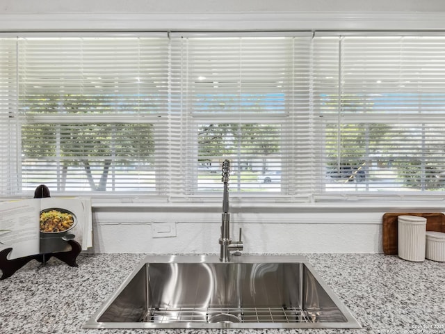 942 San Angelo, San Antonio, TX 78201 - kitchen view of a sink and light stone counters