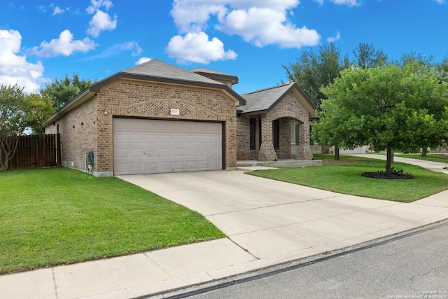 9815 Leubeck Rnch, Helotes, TX 78023 - view of front of home featuring brick siding, a garage, and driveway