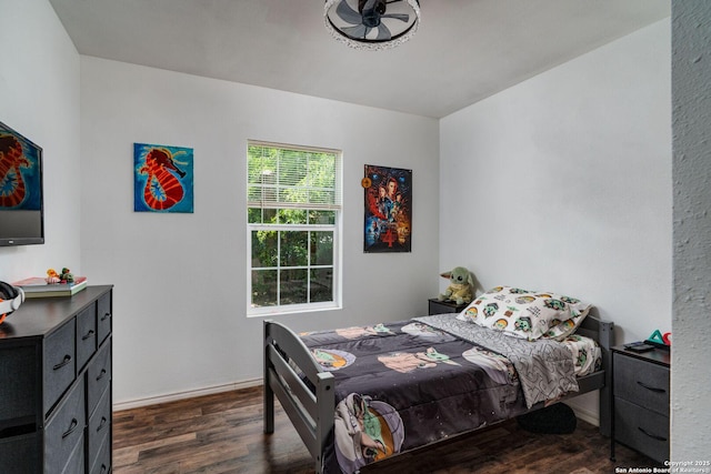 222 Laurelwood, San Antonio, TX 78213 - bedroom with dark wood-type flooring and baseboards