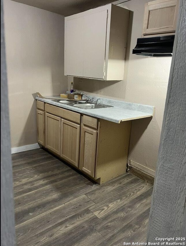 330 E Hart, San Antonio, TX 78214 - kitchen featuring dark wood-type flooring and light countertops