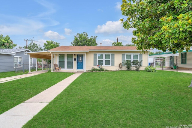 239 Banbridge, San Antonio, TX 78223 - ranch-style house with stucco siding and a carport