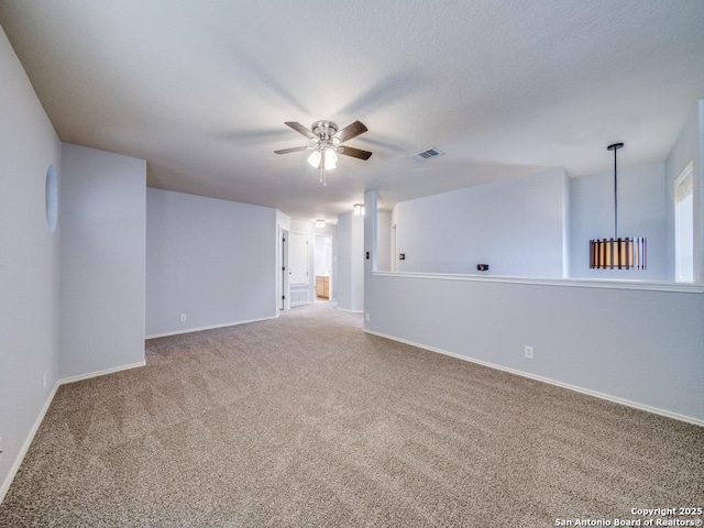 520 Foxford Run Dr, Schertz, TX 78108 - carpeted spare room featuring a ceiling fan and baseboards
